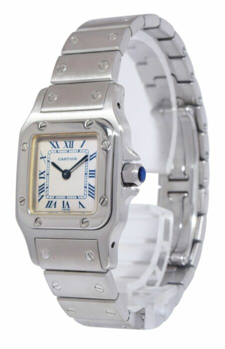 Cartier Santos Galbee Small Steel Silver Dial Ladies Quartz Watch W20017D6 1565