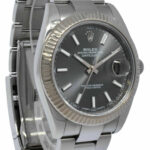 Rolex Datejust 41 Steel /18k White Gold Rhodium Dial Oyster Watch 126334