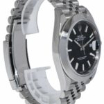 Rolex Datejust 41 Steel Black Dial Jubilee Bracelet Mens Watch +Card 126300