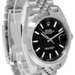 Rolex Datejust 41 Steel Black Dial Jubilee Bracelet Mens Watch +Card 126300