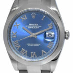 Rolex Datejust 41 Steel Blue Roman Dial Oyster Bracelet Watch 126300