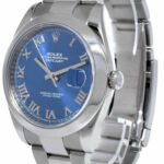 Rolex Datejust 41 Steel Blue Roman Dial Oyster Bracelet Watch 126300