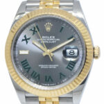 Rolex Datejust 41 Yellow Gold/Steel Wimbledon Dial Jubilee Watch B/P '18 126333