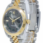 Rolex Datejust 41 Yellow Gold/Steel Wimbledon Dial Jubilee Watch B/P '18 126333