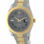 Rolex Datejust II 18k Yellow Gold/Steel Wimbledon Dial Mens 41mm Watch 116333