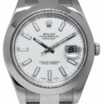 Rolex Datejust II Steel White Index Dial Mens Oyster 41mm Watch 12+ 116300