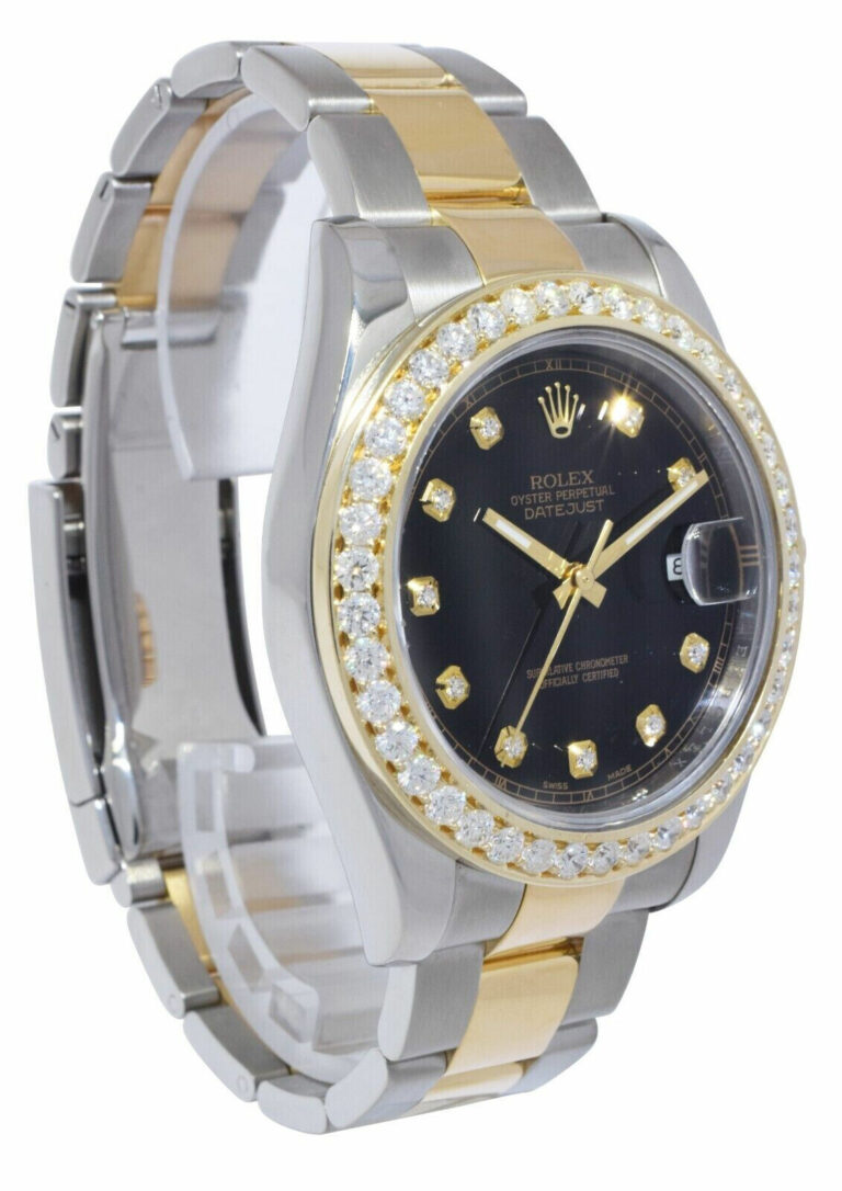 Rolex Datejust II Yellow Gold/Steel Diamond Dial/Bezel 41mm Watch +Papers 116333