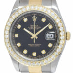 Rolex Datejust II Yellow Gold/Steel Diamond Dial/Bezel 41mm Watch +Papers 116333