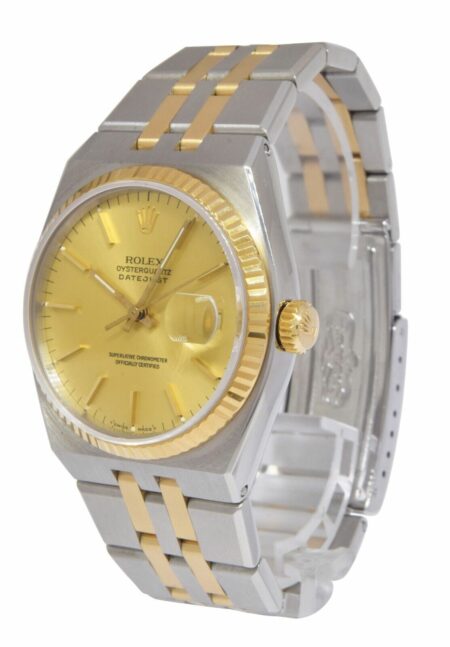 Rolex Datejust Oysterquartz 18k Yellow Gold/Steel Champagne 36mm Watch R 17013