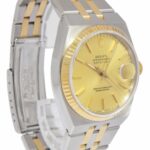 Rolex Datejust Oysterquartz 18k Yellow Gold/Steel Champagne 36mm Watch R 17013