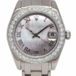 Rolex Datejust Pearlmaster 18k White Gold MOP 
Diamond Bezel 34mm Watch R 81209