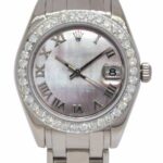 Rolex Datejust Pearlmaster 18k White Gold MOP 
Diamond Bezel 34mm Watch R 81209