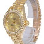 Rolex Datejust President 18k Yellow Gold Diamond Ladies 26mm Watch T 69138