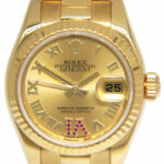 Rolex Datejust President 18k Yellow Gold Ruby VI Ladies 26mm Watch +Card 179178