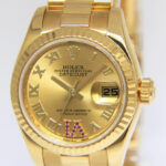 Rolex Datejust President 18k Yellow Gold Ruby VI Ladies 26mm Watch +Card 179178