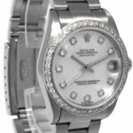 Rolex Datejust Steel 18k White Gold Diamond MOP Ladies 31mm Watch Y 78274