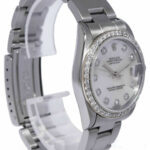 Rolex Datejust Steel 18k White Gold Diamond MOP Ladies 31mm Watch Y 78274