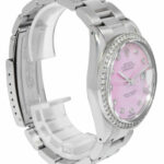 Rolex Datejust Steel Pink MOP Diamond Dial/Bezel 36mm Oyster Watch R 16030