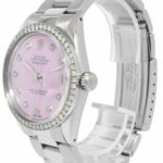 Rolex Datejust Steel Pink MOP Diamond Dial/Bezel 36mm Oyster Watch R 16030