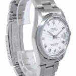 Rolex Datejust Steel White Roman Dial Mens Oyster 36mm Watch D 16200