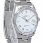 Rolex Datejust Steel White Roman Dial Mens Oyster 36mm Watch D 16200