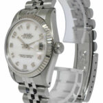 Rolex Datejust Steel/18k White Gold Bezel MOP Dial Ladies 31mm Watch B/P N 68274