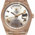 Rolex Day-Date 40 18k Everose Gold Sun Dust Rose Dial Mens Watch B/P '19 228235