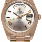 Rolex Day-Date 40 18k Everose Gold Sun Dust Rose Dial Mens Watch B/P '19 228235