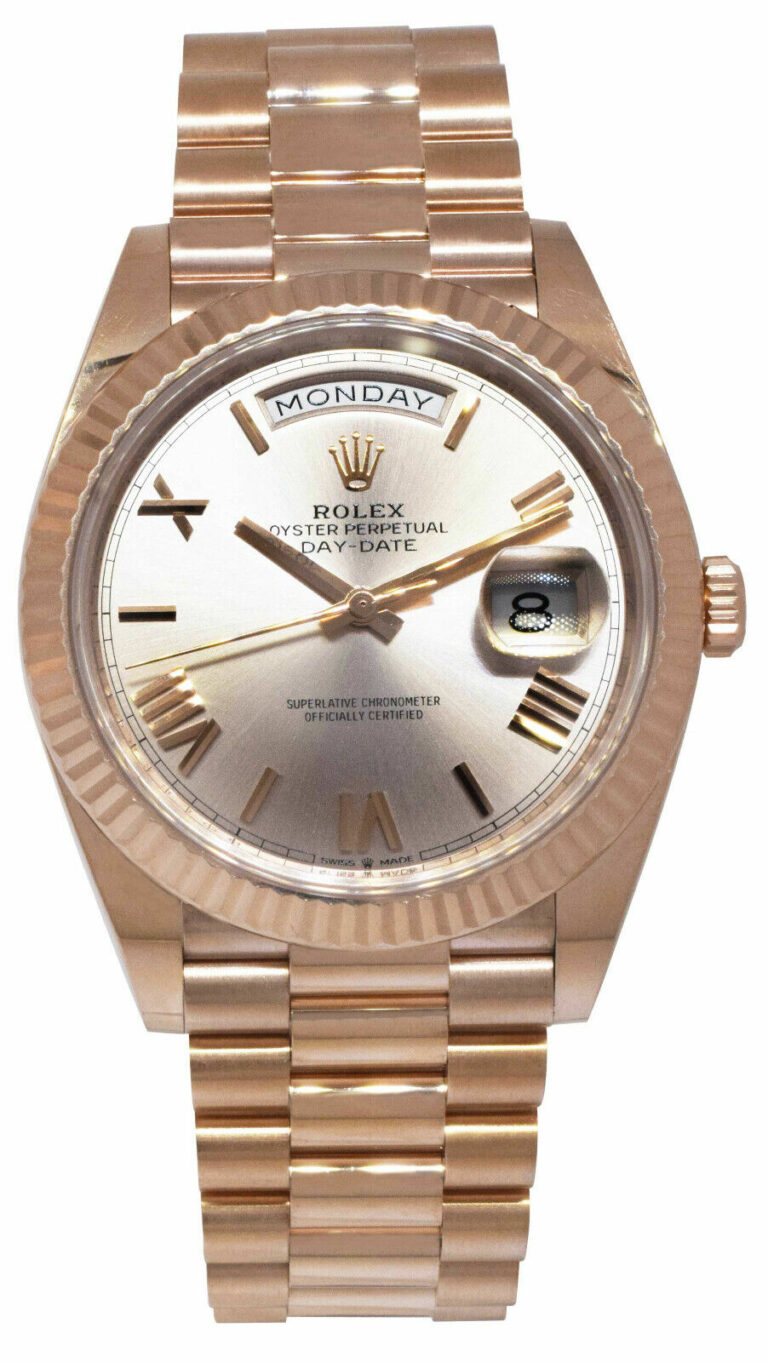 Rolex Day-Date 40 18k Everose Gold Sun Dust Rose Dial Mens Watch B/P '19 228235