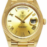 Rolex Day-Date 40 President 18k Yellow Gold Champagne Dial Watch B/P '16 228238