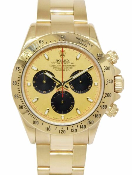 Rolex Daytona 18k Yellow Gold Gold Paul Newman Dial Mens 40mm Watch K 116528