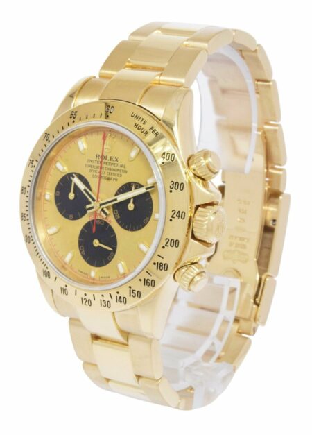 Rolex Daytona 18k Yellow Gold Gold Paul Newman Dial Mens 40mm Watch K 116528