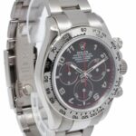 Rolex Daytona Chronograph 18k White Gold Black Dial Watch 'Z 116509