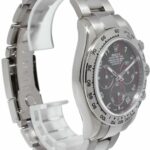 Rolex Daytona Chronograph 18k White Gold Black Dial Watch 'Z 116509