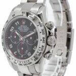 Rolex Daytona Chronograph 18k White Gold Black Dial Watch 'Z 116509