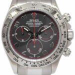 Rolex Daytona Chronograph 18k White Gold Black Dial Watch 'Z 116509