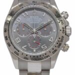 Rolex Daytona Chronograph 18k White Gold Gray Dial Watch D 116509