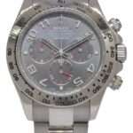 Rolex Daytona Chronograph 18k White Gold Gray Dial Watch D 116509