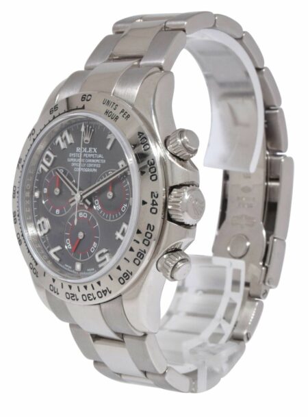 Rolex Daytona Chronograph 18k White Gold Gray Dial Watch D 116509