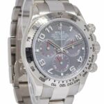 Rolex Daytona Chronograph 18k White Gold Gray Dial Watch D 116509