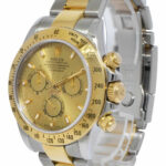 Rolex Daytona Chronograph 18k Yellow Gold/Steel Champagne Dial Watch Y 116523