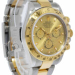 Rolex Daytona Chronograph 18k Yellow Gold/Steel Champagne Dial Watch Y 116523