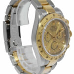 Rolex Daytona Chronograph 18k Yellow Gold/Steel Champagne Dial Watch Y 116523