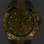 Rolex Daytona Chronograph 18k Yellow Gold/Steel Champagne Dial Watch Y 116523