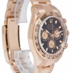 Rolex Daytona Chronograph Black Dial 18k Rose Gold Watch G 116505