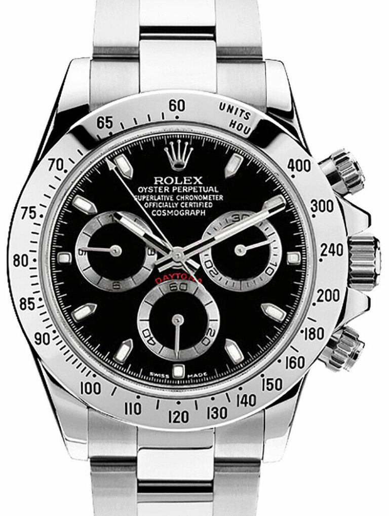 Rolex Daytona Chronograph Steel Black Dial Mens Oyster 40mm Watch G 116520