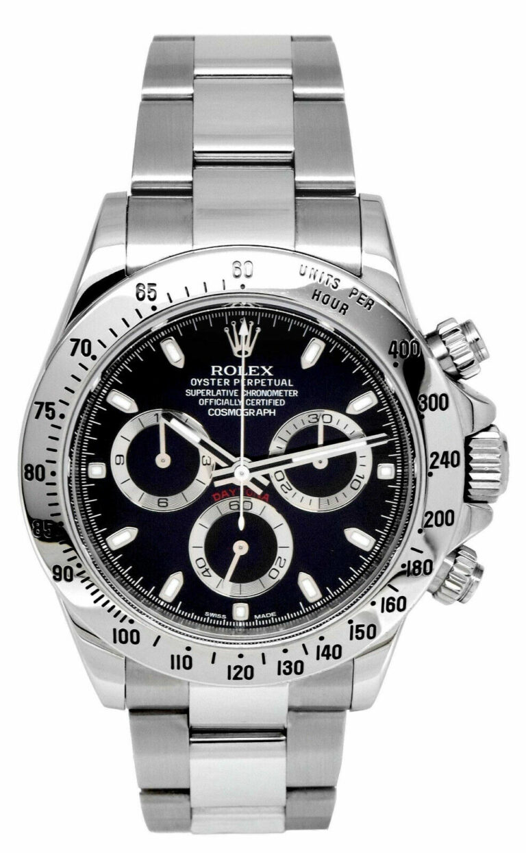 Rolex Daytona Chronograph Steel Black Dial Mens Oyster 40mm Watch G 116520