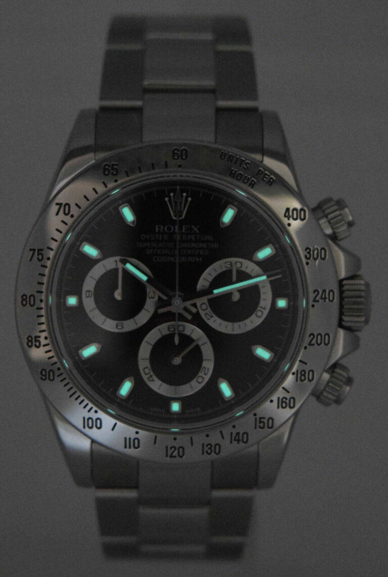 Rolex Daytona Chronograph Steel Black Dial Mens Oyster 40mm Watch G 116520