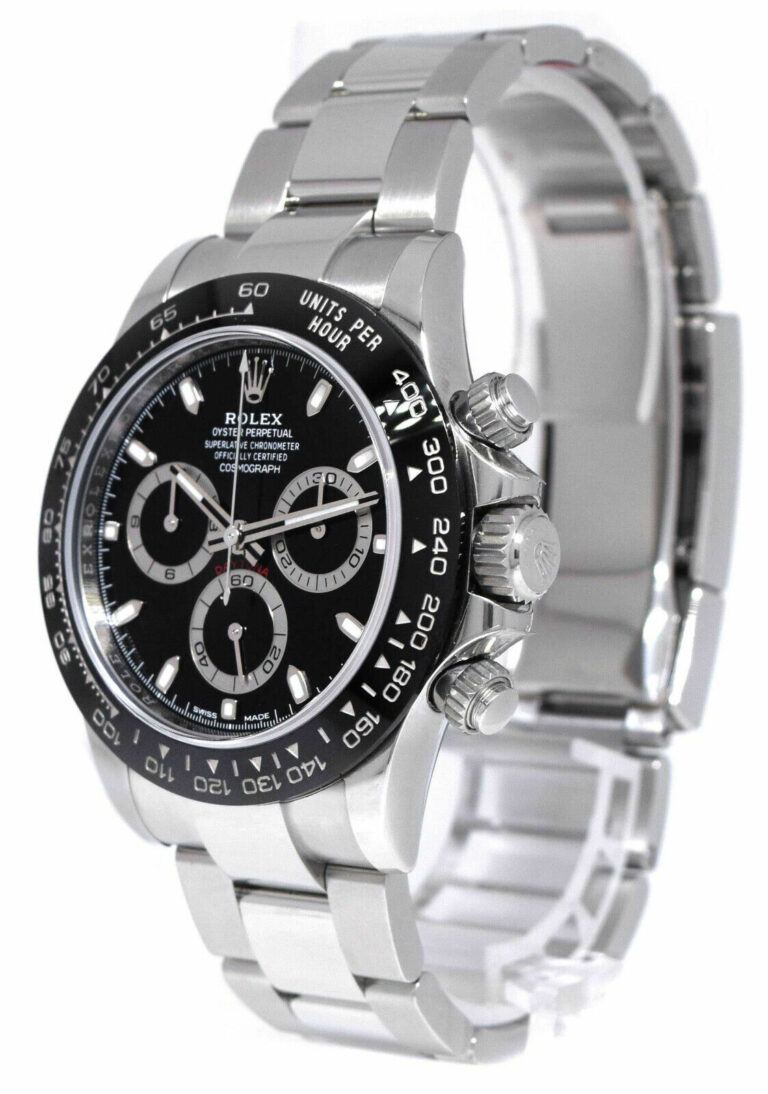 Rolex Daytona Chronograph Steel Ceramic Black Dial Mens Watch B/P 18' 116500