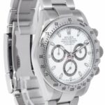 Rolex Daytona Chronograph Steel White Dial Mens 40mm Watch B/P '10 116520